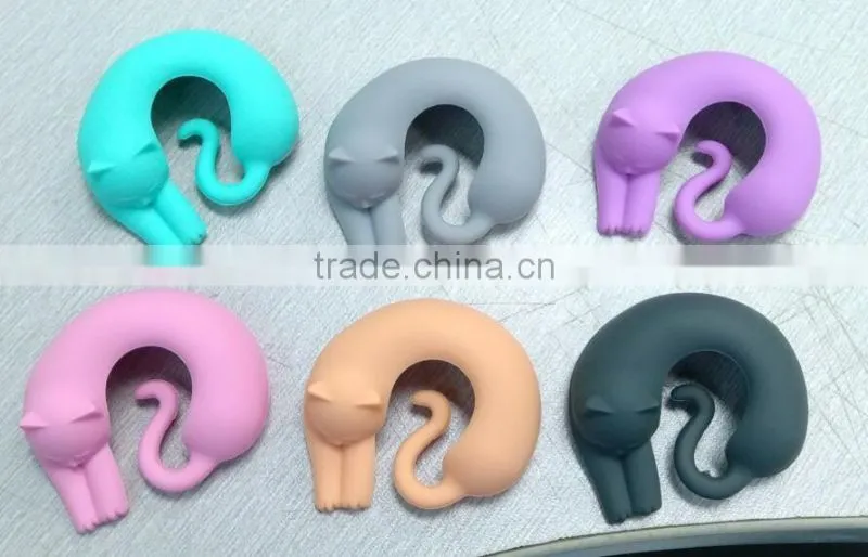 Silicone Colorful Cats Wine Glass Markers,Silicone Kitty Drink Markers