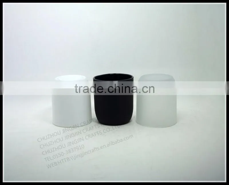 300ml 10oz glass candle holders matte color glass candle jars with lid