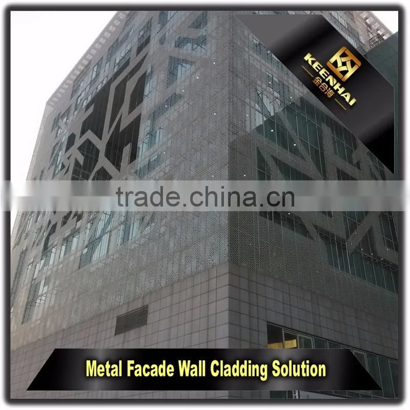 Decorative Laser Cut 3mm Aluminum Perforated Panel for Facade
