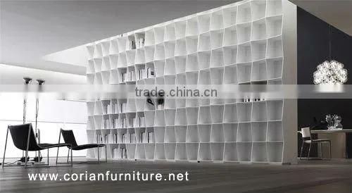 Corianfurniture Hi Macs made solid surface home bookcase