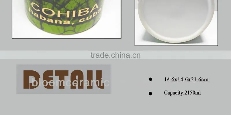 Porcelain decal storage jar