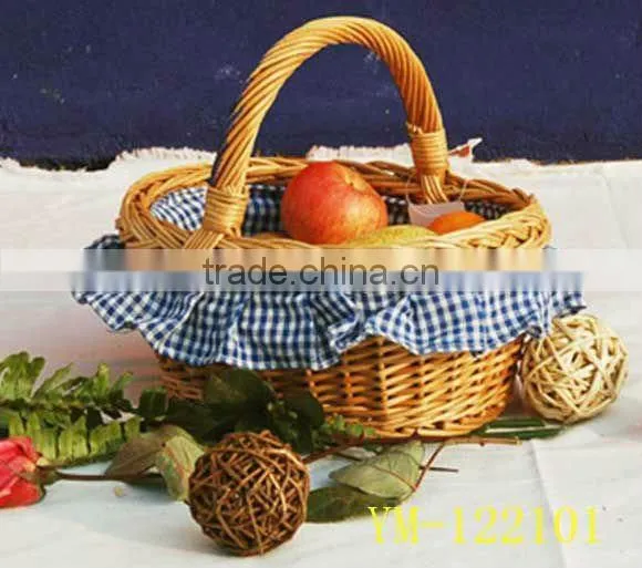willow basket for shopping