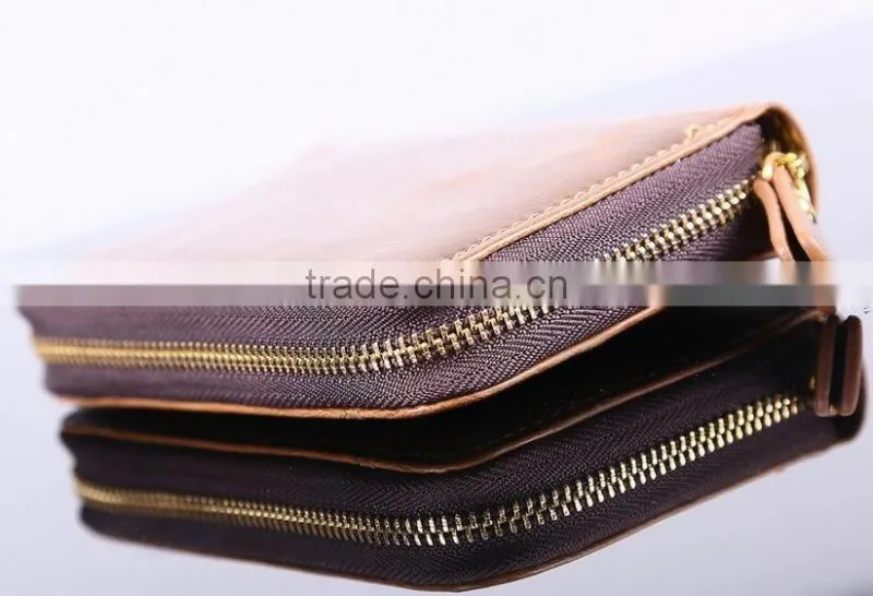 RFID protection men leather passport holder mobile phone card holder