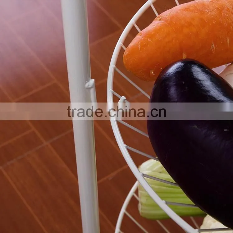 Wholesale metal 3 tiers kitchen fruit and vegetable floor display stand