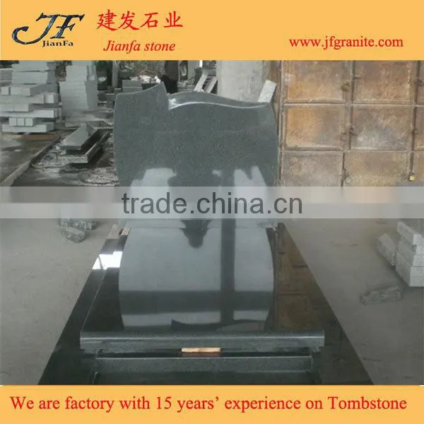Cheap China 654 Dark Black Granite Headstones