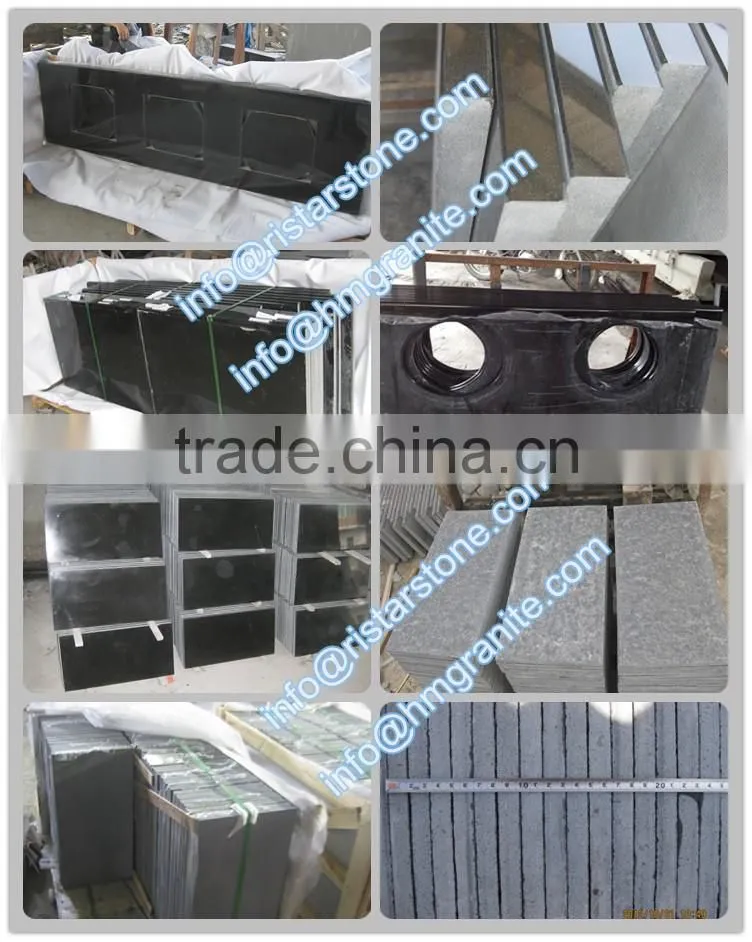 Top quality Mongolian black granite slabs