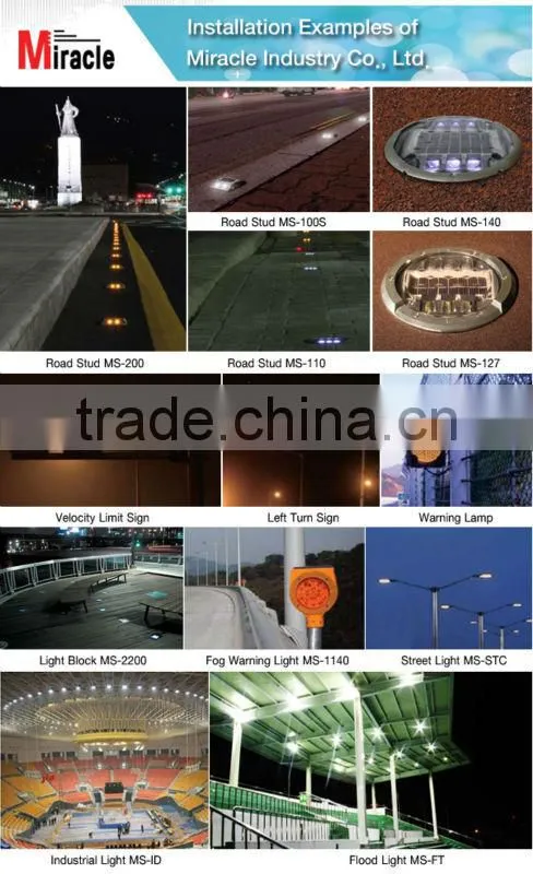 Solar Powered (Charging) Waterproof IP65 Barricade Traffic LED Fog Warning Sign Light MS-1140