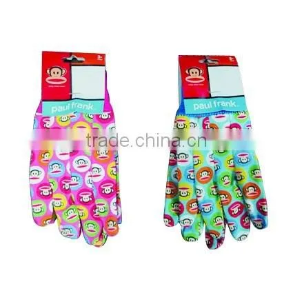 Kids Cotton Gardning Gloves With Mini PVC Dots Palm