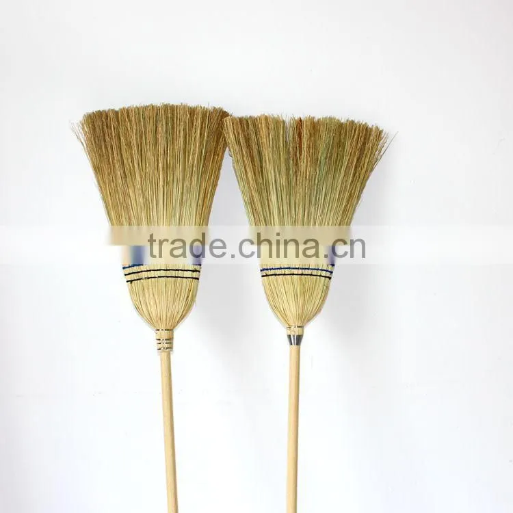 wood handle natural millet sweeper