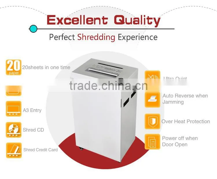 JP-5620M micro cut heavy duty industrial paper shredder A3 Paper entry