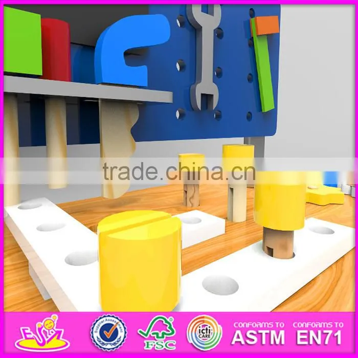 2016 new design children tool toy wooden workbench W03D076B