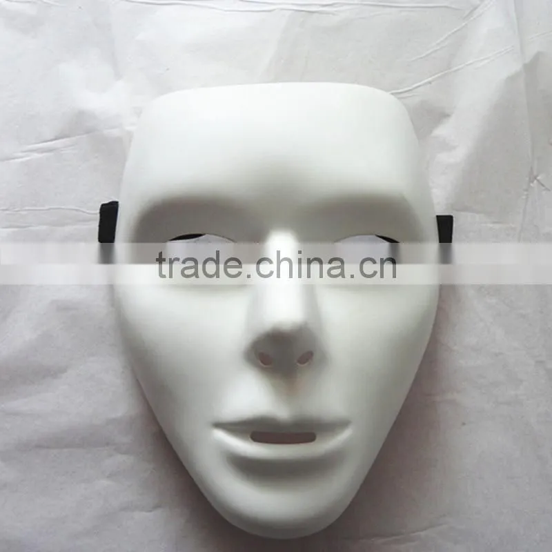 PVC Plastic Jabbawockeez Hiphop White Dance Face Mask for Dance False Face Mask