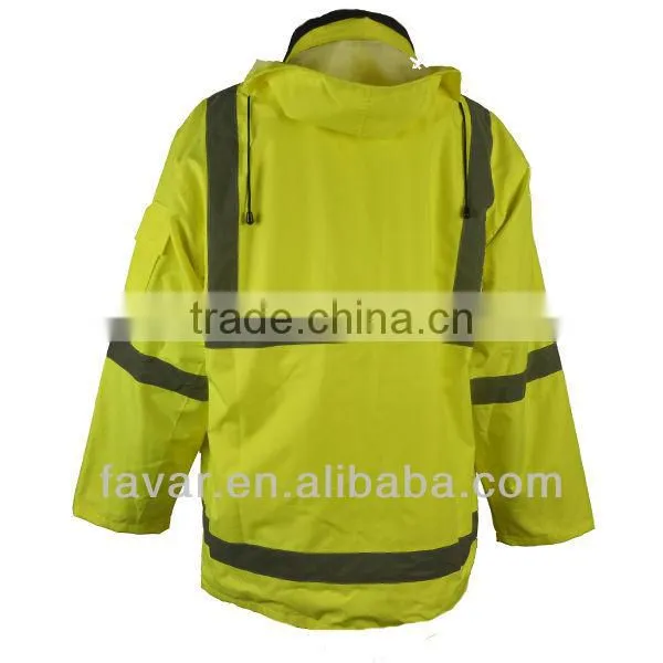 waterproof windproof jacket rain jacket yellow work jacket for men