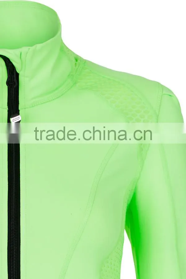 OEM custom green lycra suit active body suit sport wear for women 2016