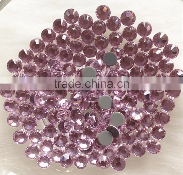 China factory wholesale decorative shiny leed free and multi size cheap loose flat back strass hot fix rhinestone for garment