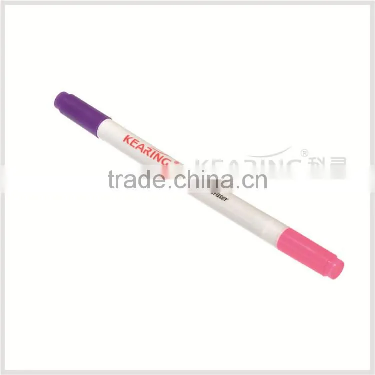 Kearing brand Fabric garment air erasable self vanishing violet+pink color Dual tipped air erasable marker # AT10-VP