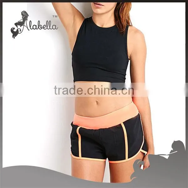 Colorblock Woven Running Shorts of fitness&yoga wear shorts
