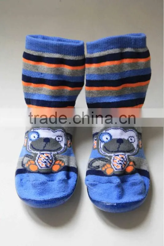 Soft touch rubber sole baby footwear baby socks