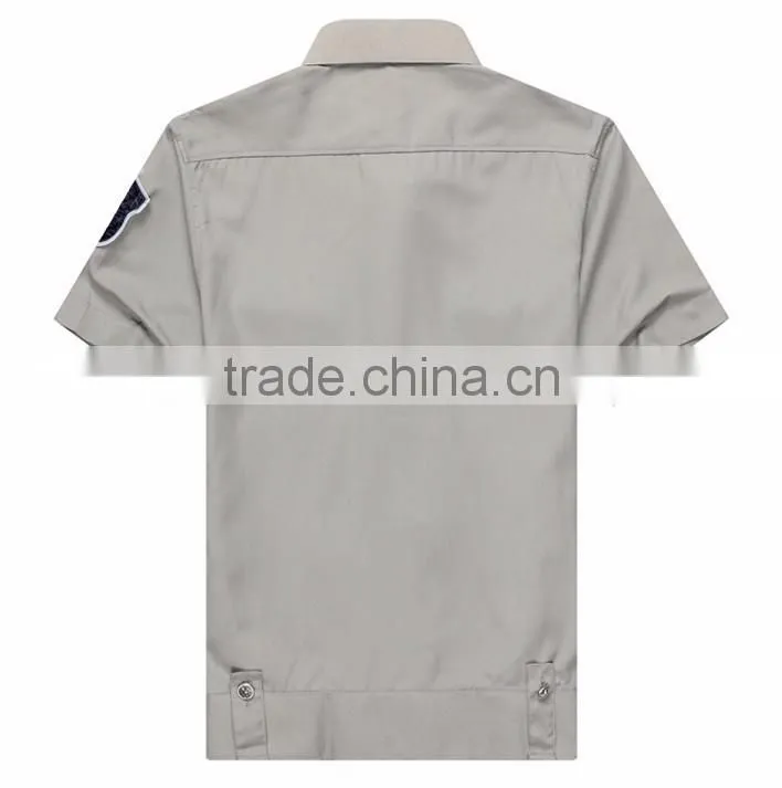 OEM custom logo unisex long sleeve security clothing guard uniform shirt