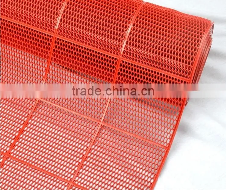 Eco-friend anti-slip durable roll coil pvc hexagonal mat