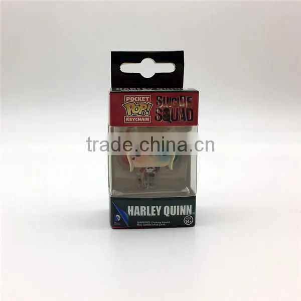 Newest Pocket POP keychain SUICIDE SQUAD Harley Quinn, PVC doll keychains cheap price