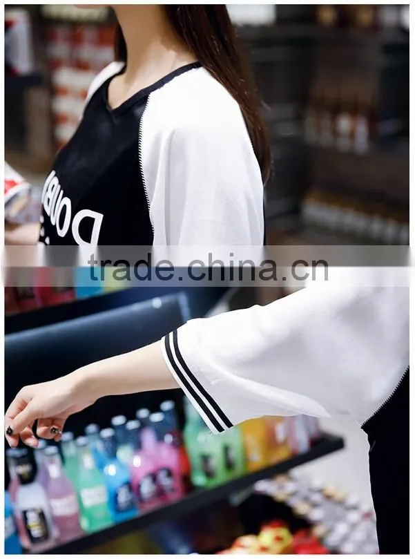 Women New Design Long Sleeve Plus Size T Shirt Dress Top Baseball Jersey Dress For Ladies