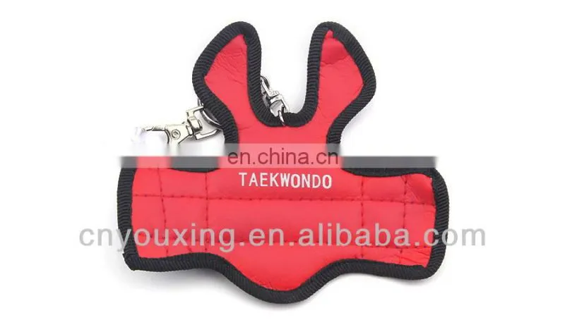 Martial arts taekwondo mini chest guard key chains/taekwondo accessories