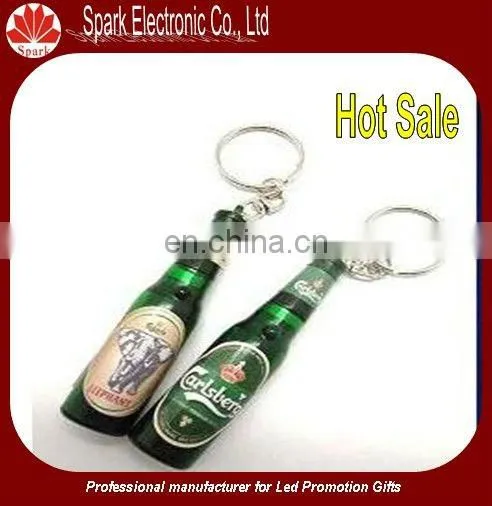 beer bottle jar shape led projector keychain