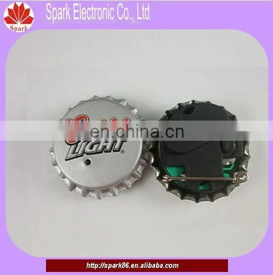 CE,RoHS approved led flashing badge pins
