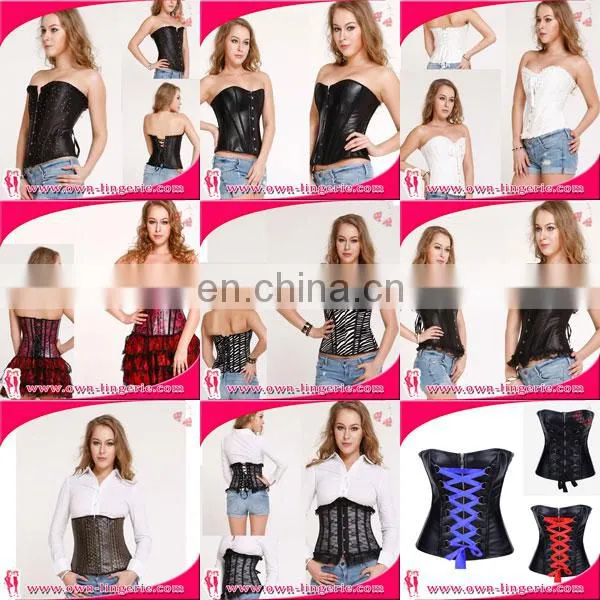 Hot selling leopard print lingerie sexy shoulder straps corset for woman