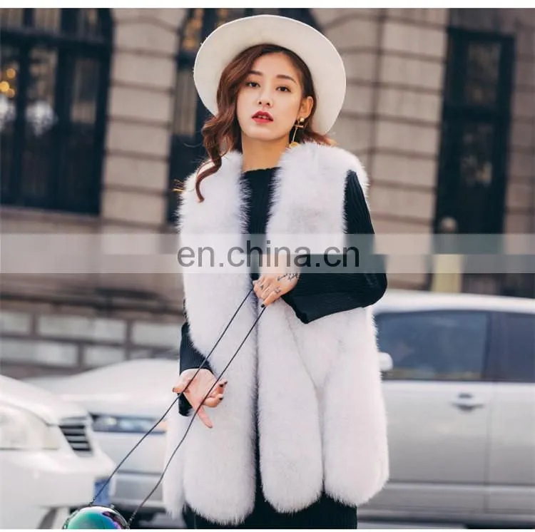 2016 Fashionable and Comfortable Women Vest Girl Apparel Natural Real Fur Vest