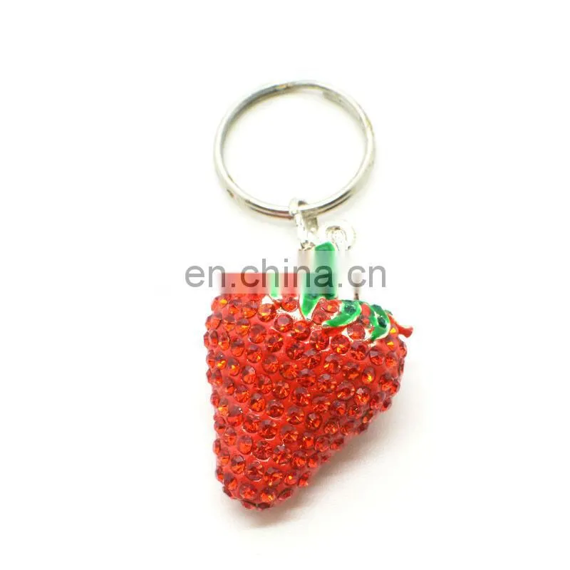 Newest style butterfly metal rhinestone keychain