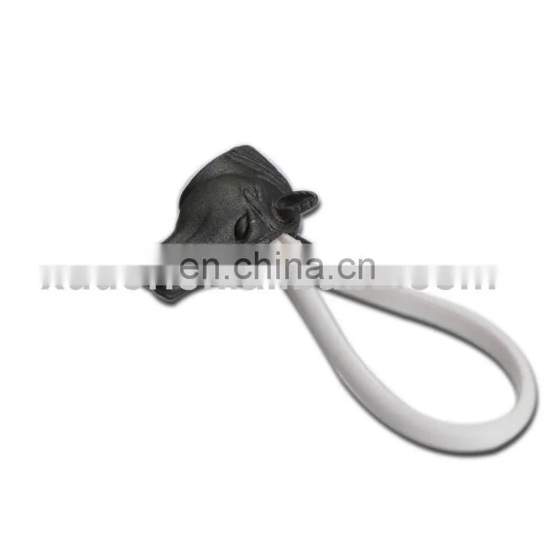 Lovely animal head shaped silicone keychain