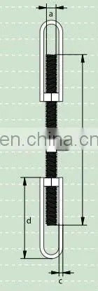 welded carbon steel Hamburger turnbuckle heavy duty turnbuckle