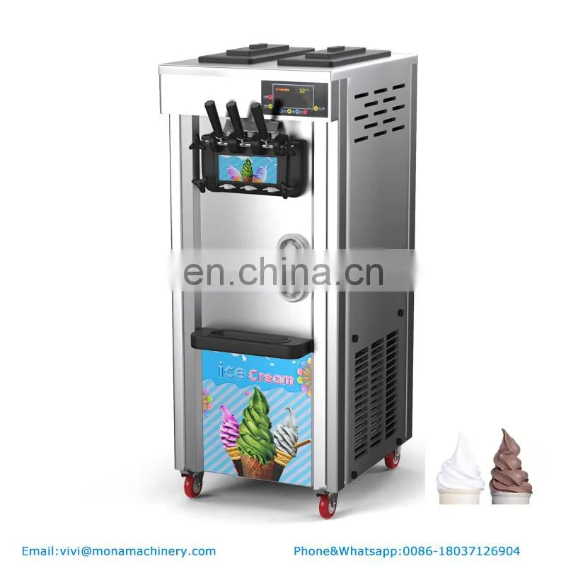 desktop small commercial ice cream machine| vertical automatic MONA cone soft ice cream machine