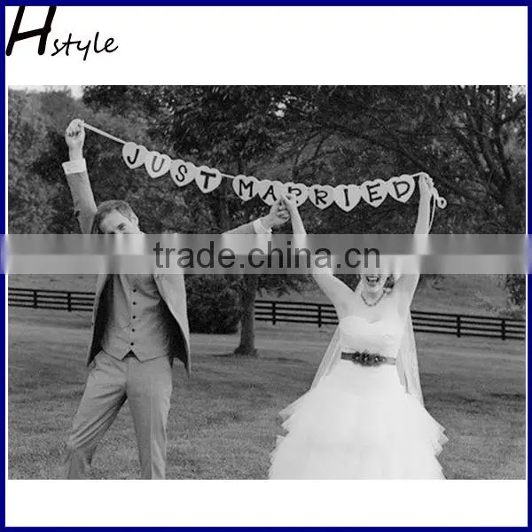 JUST MARRIED For Wedding Party Decoration Photo Booth Props Banners Supplies Bunting Garland Handmade Photocall PFB0001