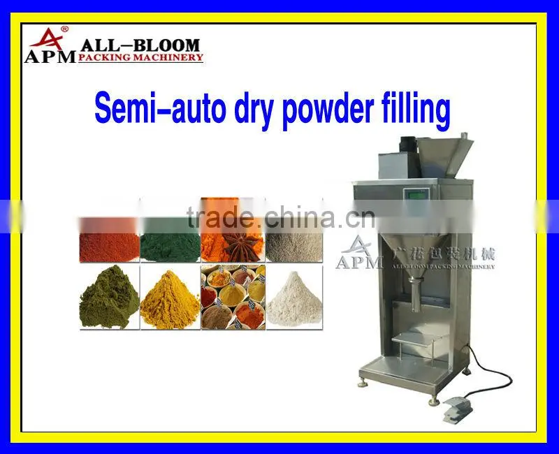 Semi-auto dry powder measuring and filling machine