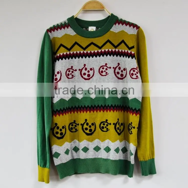 100% Cotton Sweater Design for Girl Spring Teenager Gril's Sweater