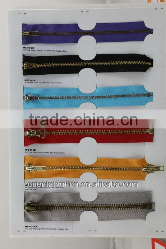 3.5# close-end YG slider metal zipper