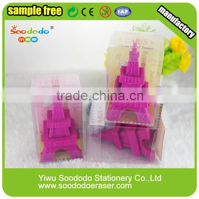 eiffel tower shaped eraser funny target erasers for promotion