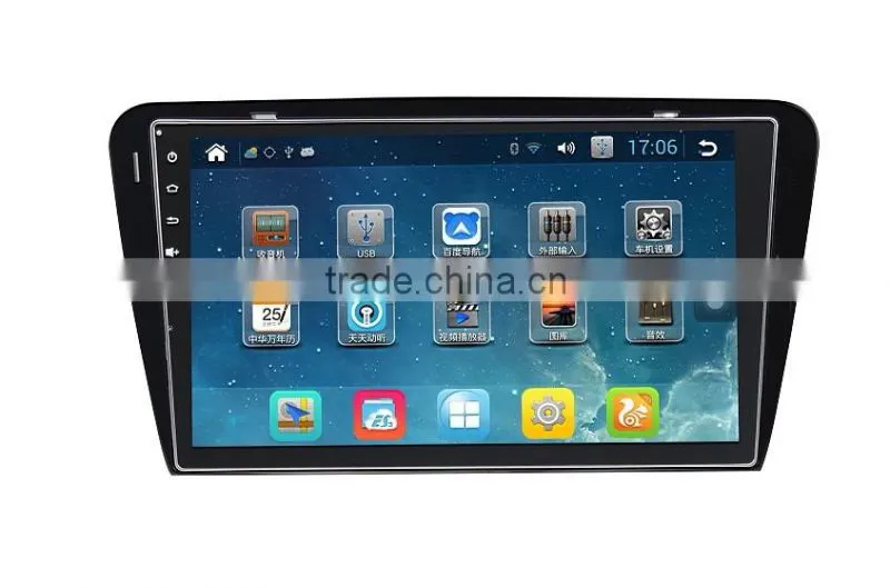 Car Factory Quad-Core A9 10.1" Pure Android Skoda Octavia in-dash Car Radio GPS for Skoda Octavia 1024x600HD 3G WIFI CANBUS
