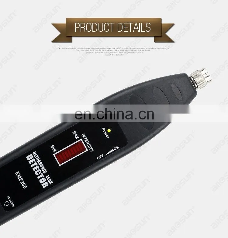 All-Sun EM2268 Ultrasonic Leak Detector Transmitter 36KHz-44KHz Sensor Gas Leak Multifunction Gas Analyzer