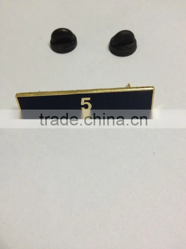 custom simplicity numberal iron lapel pin