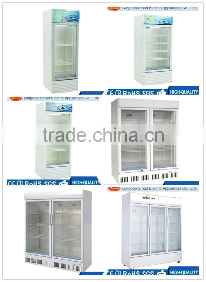 New Design Glass Door Freezer with luxurious appearance and CE Certificate