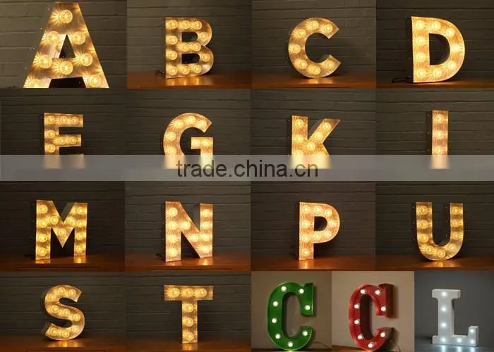 ACS White light led bulbs frontlit love 3d letters