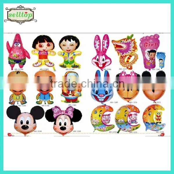 2014 high quality different size foil illuminated balloons