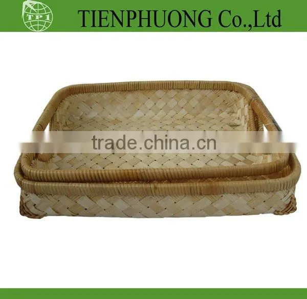 Bamboo bicycle basket