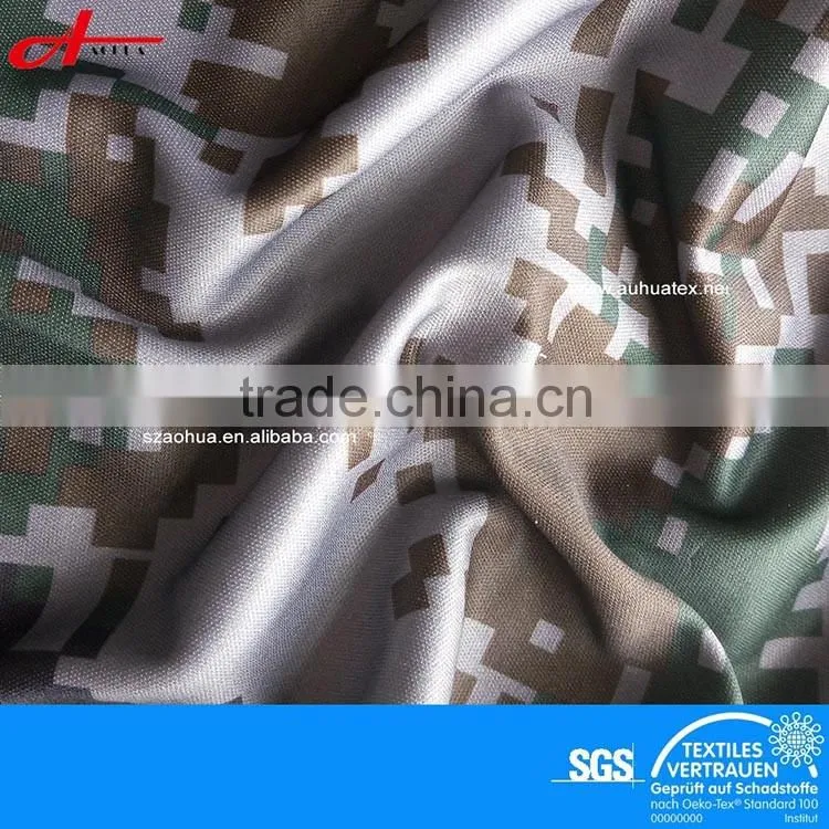 soft handfeeling camouflage printed knitted fabric for men's T-shirt