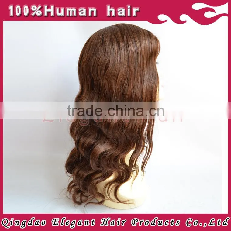 Hot sale Indian human hair Loose Curl raw malaysian virgin hair front lace wig wholeslae