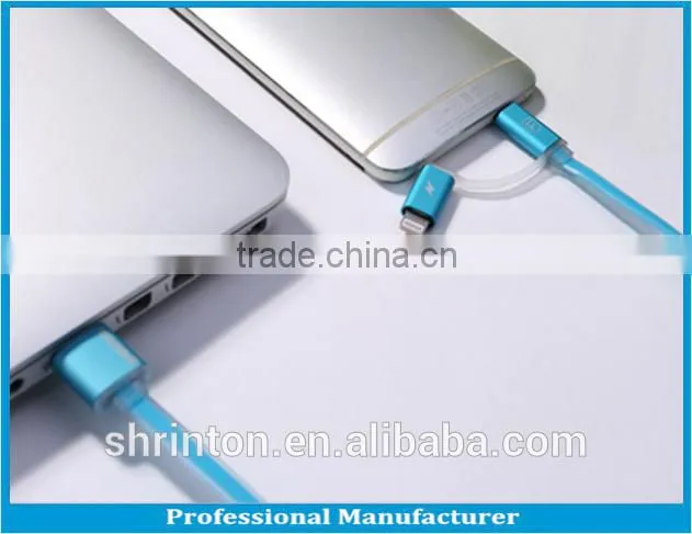 2015 REMAX Hot Sale Charging USB Data Cable 2 in 1 Metal Cable
